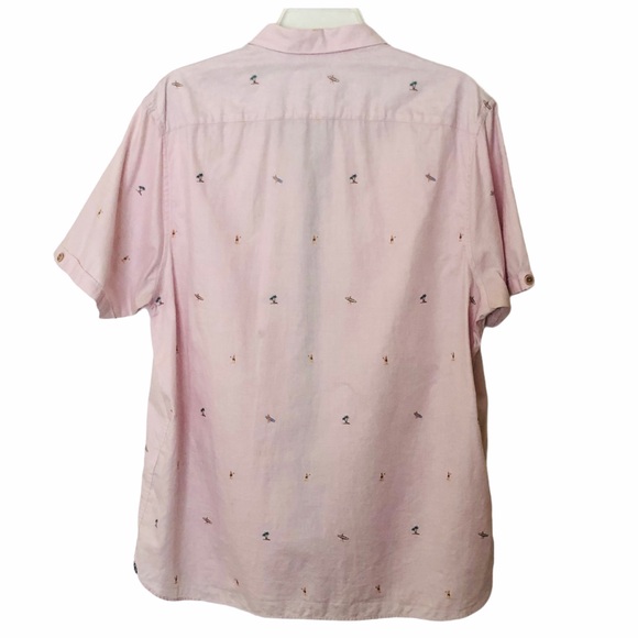 Ted Baker Button Down Beach Print Shirt Pink xxl - Picture 4 of 16